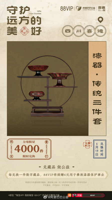 彝族漆器傳統(tǒng)三件套數(shù)字藏品